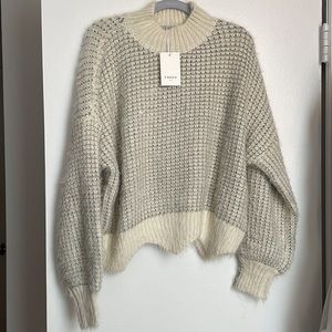 FRNCH eyelash pullover sweater in white